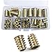 Furniture Insert Nut Connector Hex Socket Drive Head Nutsert Metric Threaded for Wood Furniture Screw Bolt Standard Fastener Hardware Assortment Kit Tool Set M4 M5 M6 M8 M10 Zinc Plated Alloy 50Pcs