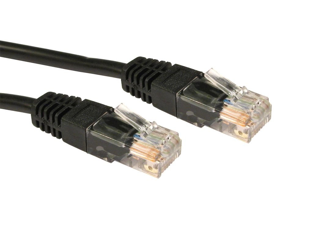15m Professional Network Cable - Black - Premium Quality (26 AWG 100% Copper Wire) / CAT5e (enhanced) / RJ45 / Ethernet/Patch/LAN/Router/Modem / 10/100