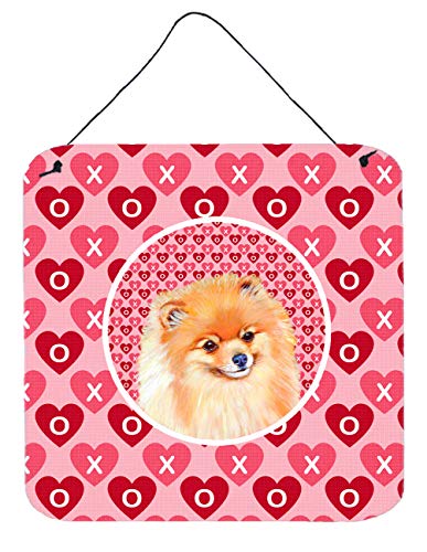 Caroline's Treasures LH9170DS66 Pomeranian Hearts Love and Valentine's Day Port…