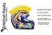 Helmet Hawks Motorcycle Helmet Mohawk w/ Sticky Hook and Loop Fastener Adhesive - Golden Yellow
