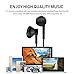 Headphones, 3-PACK Premium Earphones/Earbuds/Headphones with Stereo Mic&Remote Control for iPhone iPad iPod Samsung Galaxy and More Android Smartphones Compatible With 3.5mm Headphone - Black