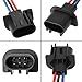 PartsSquare 2 x 9008 H13 Male Headlight Repair Wiring Socket Extension Harness