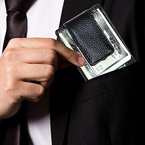 Money Clip, Front Pocket Wallet, Leather RFID Blocking Wallet Slim Minimalist Wallet for Men - Thumbnail 7