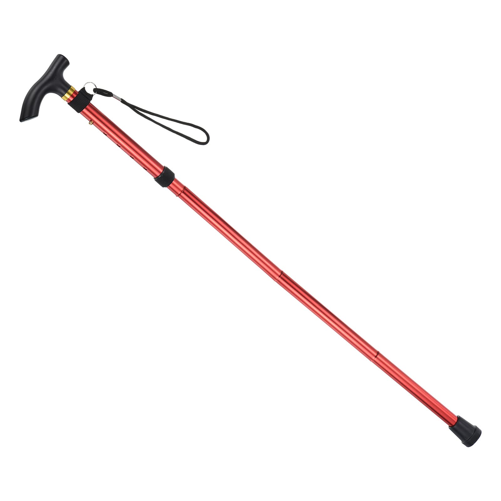 PATIKIL Trekking Poles, Collapsible Hiking Pole 33-37 Inch Telescopic Folding Cane Quick Lock Aluminum Alloy for Outdoor Hiking Walking Camping, Red