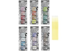 Lot de mini tampons d'oxyde de détresse – Ranger Tim Holtz Mini Distress Oxide Pad Sets #7, #8, #9, #10, #11, #12 avec bâton 