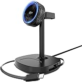 5 in 1 Qi2 Magnetic Wireless Charger Stand, 15W Fast Wireless Charging Station with Cooling Fan for iPhone 17/16/15/14/13/12, AirPods, Apple Watch - 65W Adapter & Retractable USB-C Cable Included