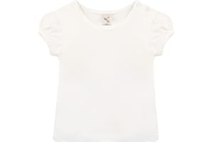 Lilax Baby Girls' Basic T-Shirt Short Sleeve Crewneck Tee