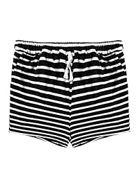 Pantalones cortos de pijama para dama, de algodón, a rayas, para verano