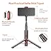 Selfie Stick Tripod - Lightweight Aluminum All in One Extendable Phone Tripod Selfie Stick with Wireless Remote for iPhone 11/Xs Plus Portable for Home & Travel