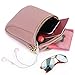 Zg Girls Women Real Leather Small Cute Crossbody Cell Phone Purse Wallet Bag