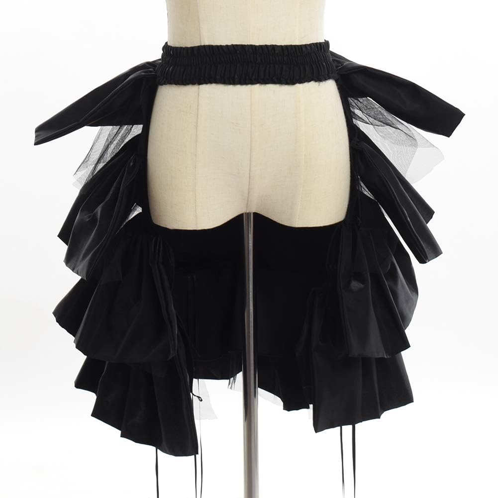 GRACEART Steampunk Gothic Bustle Tutu Adjustable Underskirt Fancy Dress (L, Black) - Image 4