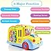 fisca Intellectual Musical School Bus, Learning Educational Toys for Baby & Toddler, Electronic Car with Lights for 1 2 3 Year Old Boys and Girls