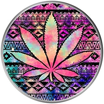 Smart Phone Pop Stand and Grip Socket for Smartphones and Tablets - Pop white Weed Art