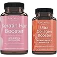 Reserveage Ultra Collagen Booster & Keratin Hair Booster - Features Dermaval, Biotin & Resveratrol - Support Hair & Skin - 90 Ultra Collagen Booster Capsules, 120 Keratin Hair Booster Capsules