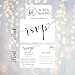 Hadley Designs 50 Blank RSVP Cards, Postcards No Envelopes Needed, Response Card, RSVP for Wedding, Rehearsal Dinner, Baby, Bridal Shower, Birthday, Engagement, Bachelorette Party Invitations