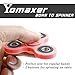 Yomaxer Fidget Spinner Tri-Hand Spinner 608 Hybrid Ceramic Bearing Nylon Solid Build Round Edge EDC Toy Good for ADHD ADD Autisms (Watermelon Pink)