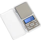 Digital Pocket Scale, 500g x 0.01g Precision, LCD Display with Backlight, Jewelry and Food Scale with Tray (Battery Not Included)