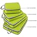 Gonex Compression Packing Cubes, 4pcs Expandable Storage Travel Luggage Bags Organizers (Green)