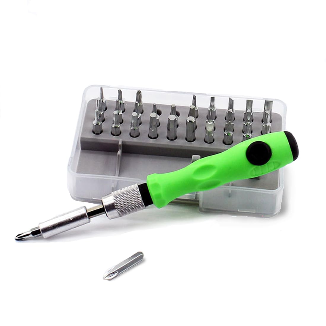 32 in 1 Magnetic Precision Screwdriver Set - Small Tool Kit for Glasses, Watches, Mobile Phones and Electronics, Assorted Bits for Repair and Maintenance