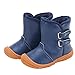 Kuner Baby Boys Pu Leather Faux Fleece Rubber Soles Warm Snow Boots (15.5cm(24-30 Months), Blue)