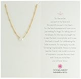 Dogeared Pearls of White Pearl On Beaded Chain Gold Chain Necklace, 16"