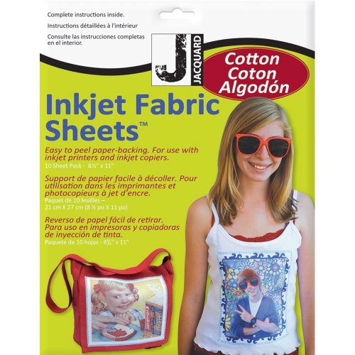 Jacquard Ink Jet Fabric 8.5'' x 11'' Cotton Sheets (10 Pack)
