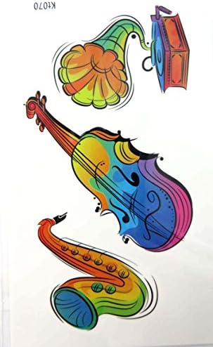 rainbow guita temporary tattoos Stick on tattoo