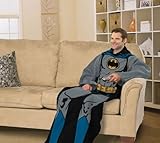 DC Comic Batman Comfy Throw - Superhero Fleece Blanket Sleeves