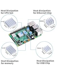 GeeekPi Acrylic Case for Raspberry Pi 4 Model B, Raspberry Pi Case with Cooling Fan & 4PCS Heatsinks for Raspberry Pi 4 Model B(Only for Pi 4) (Black and Clear)