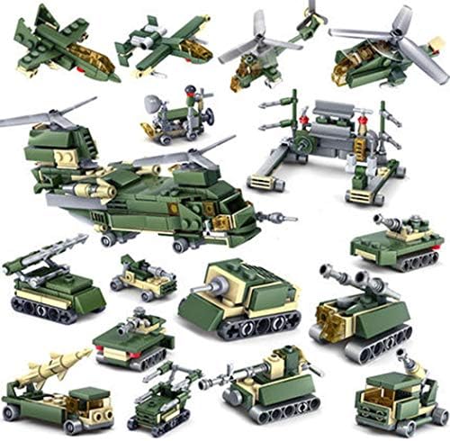 ZEARO 16 in 1 Toy Set Kids Children Puzzle Assembled Building Blocks Cannon Tank Building & Construction Toys