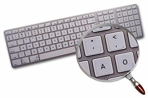 MAC DVORAK NON-TRANSPARENT DECALS FOR KEYBOARD BLACK OR WHITE BACKGROUND FOR DESKTOP, LAPTOP AND NOTEBOOK (CG) (White Background)
