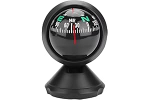 XINLIYA Car Compass, Vehicle Compass Ball with Bottom Stick, Dash Mount Adjustible Automotive Interior Accessories for Naviga