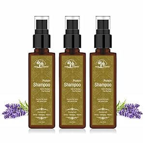 Herb Essential Protien Shampoo With Amalaki, Brahmi, Lavender Oil And Geranium Oil, Yellow, 100 Ml (Pack Of 3)