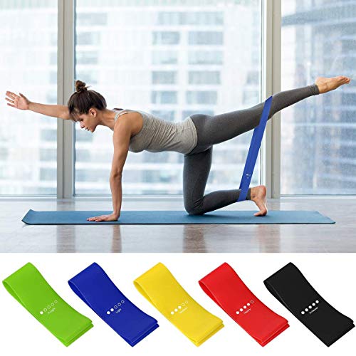 Resistance Loop Bands Set of 5 Pull Up Bands, Workout Bands Set for