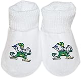 University of Notre Dame Fight Irish Leprechaun NCAA Licensed Solid Colored Newborn Baby Bootie Sock
