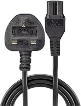 LINDY 2m UK Mains 3 Pin to IEC C15 Power Cable Kettle Lead Black view 2