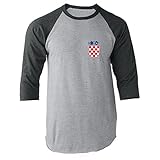 Pop Threads Croatia Soccer Retro National Team Raglan Jersey T-Shirt