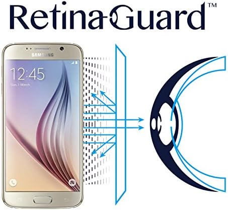 RetinaGuard Anti-UV, Anti-blue Light Screen protector for Samsung Galaxy S6 - SGS & Intertek Tested - Blocks Excessive Harmful Blue Light, Reduce Eye Fatigue and Eye Strain