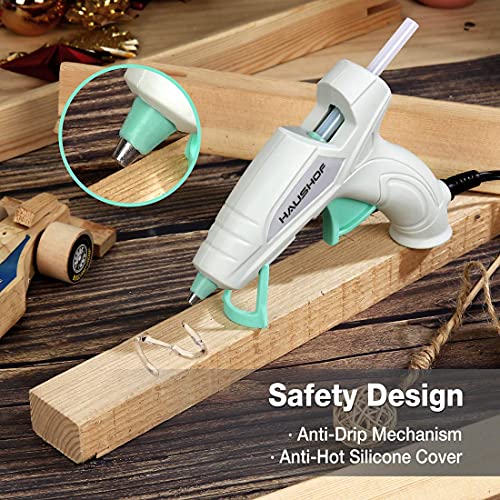 HAUSHOF Mini Hot Glue Gun Kit with Hot Glue Sticks (20Piece), for Home