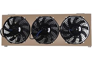 AW ALLOYWORKS ALLOYWORKS Full Aluninum Radiator Shroud +3X 9'' Cooling Fans for Jep Cherokee 4.0l 6cyl 1991-2001 2000