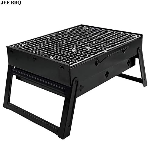 JEF Small Portable BBQ Briefcase Style Folding Barbecue Grill Toaster Barbeque