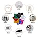 9PCS Glitter Heat Transfer Vinyl Sheets 9 - Colors Iron On PU HTV Sheets for T-Shirt Silhouette Cameo Cricut Machines Craft Cutters 12 by 10 Inches