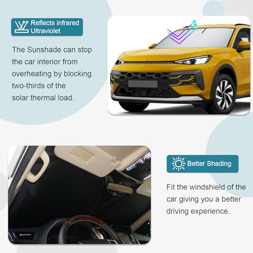 [Upgrade] CDEFG Compatible with New VW T-ROC T ROC 2025 2026 2027 Sunshade Covers Windshield Parasol Front Windshield Car Sun Shade Accessories