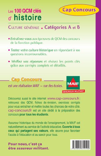 Les  100 QCM clés d'histoire