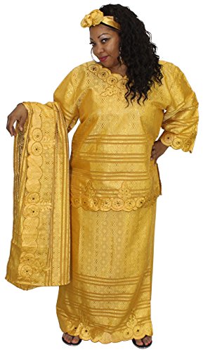 African Planet Women's Nigerian Queen 4 Piece Wrap around Skirt Set - Image 4
