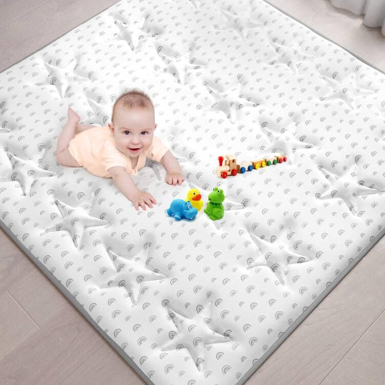 50 * 50 Play Mat, Baby Playpen Mat, Fit for TODALE and LIAMST Baby Playpen, Kids Play Mat 50x50 Inches, Cushioned Baby Play Yard Mat, Baby Crawling Mat, Non-Slip Foldable Floor Activity Mat