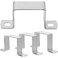 Totority 4pcs 2x2 Inch Square Tube Clamp Bracket, U-Shaped Support Clamp for 2-Inch Pipes, Heavy-Duty Hanger for Secure Mounting