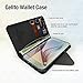 Galaxy S6 Case - Cellto Premium Wallet [Dual Magnetic Flap] Diary Cover/w ID Pocket Top Quality & Stand in Multiple Angles - Black