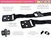 SmartChild Anti Tip Safety Straps | Anchor Flat Screen TV or Furniture to Wall | Extra Strong Metal (Nickel Effect) | Baby & Child Proof, Seniors Safety, Earthquake & RV Protection (2 x Black Straps)
