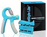 Hand Grip Strengthener Finger Exerciser Kit- Strength Trainer Bundle for Forearm Exercise, Guitar Piano, Rock Climbing Grips Workout or Therapy